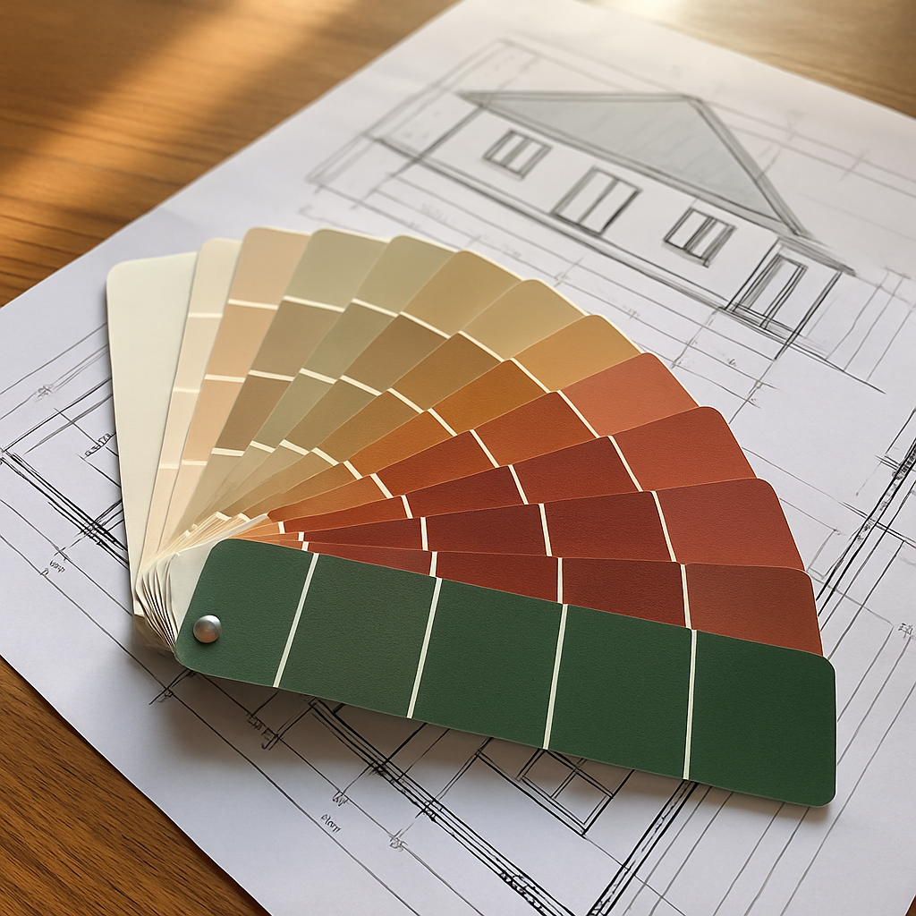 Choix couleurs peinture façade maison avec nuancier en Gironde