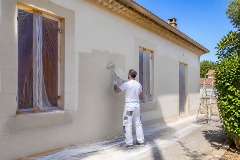 Peinture façade maison extérieure Gironde artisan chantier