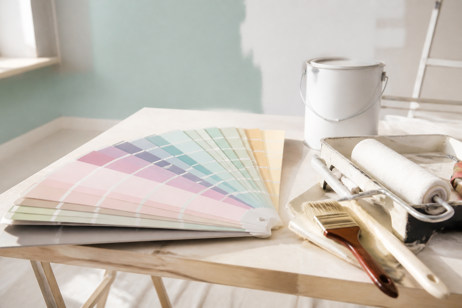 Nuancier de peinture pour choix couleurs en rénovation intérieure