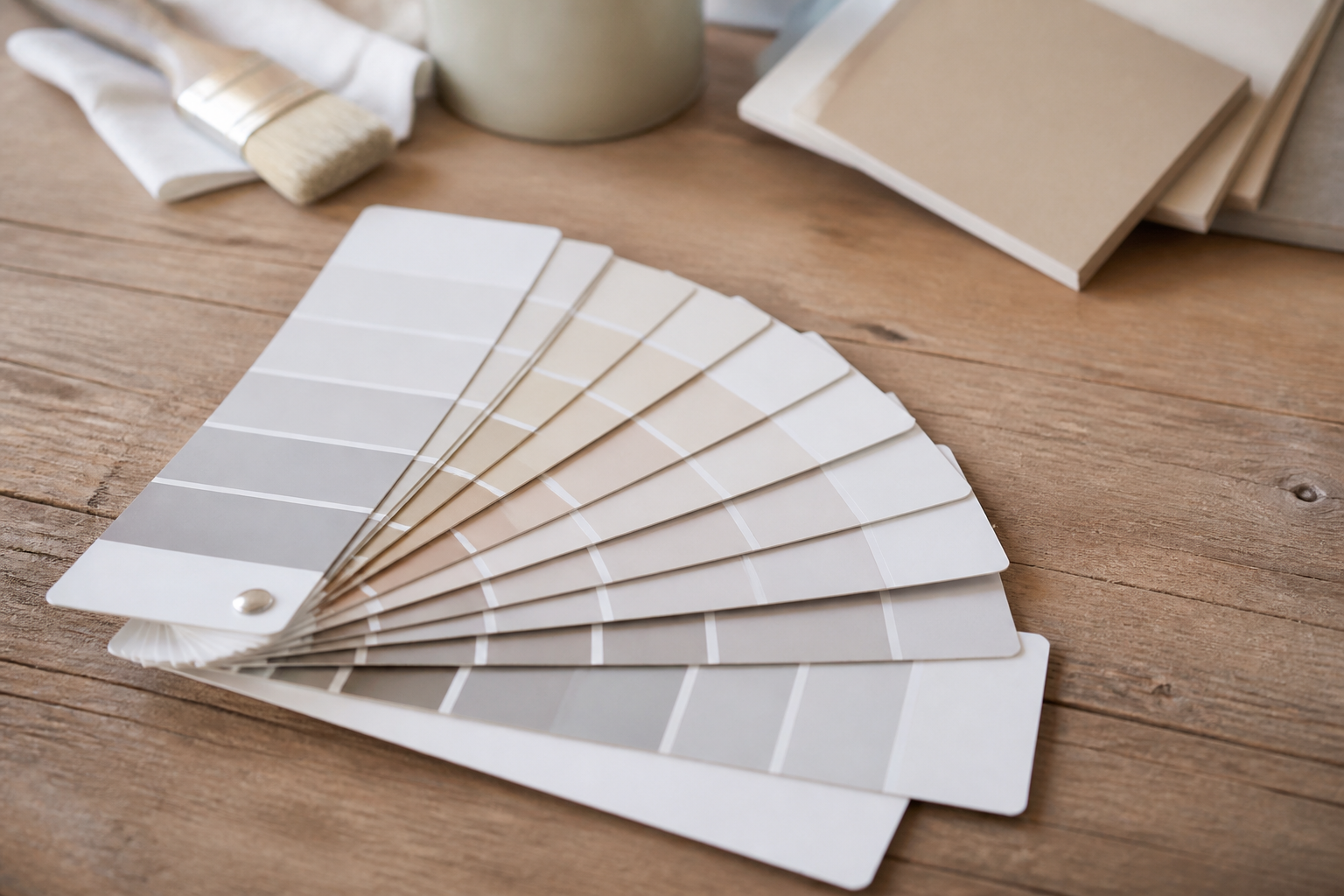 Nuanciers de peinture pour choix de couleurs dans une maison en Gironde