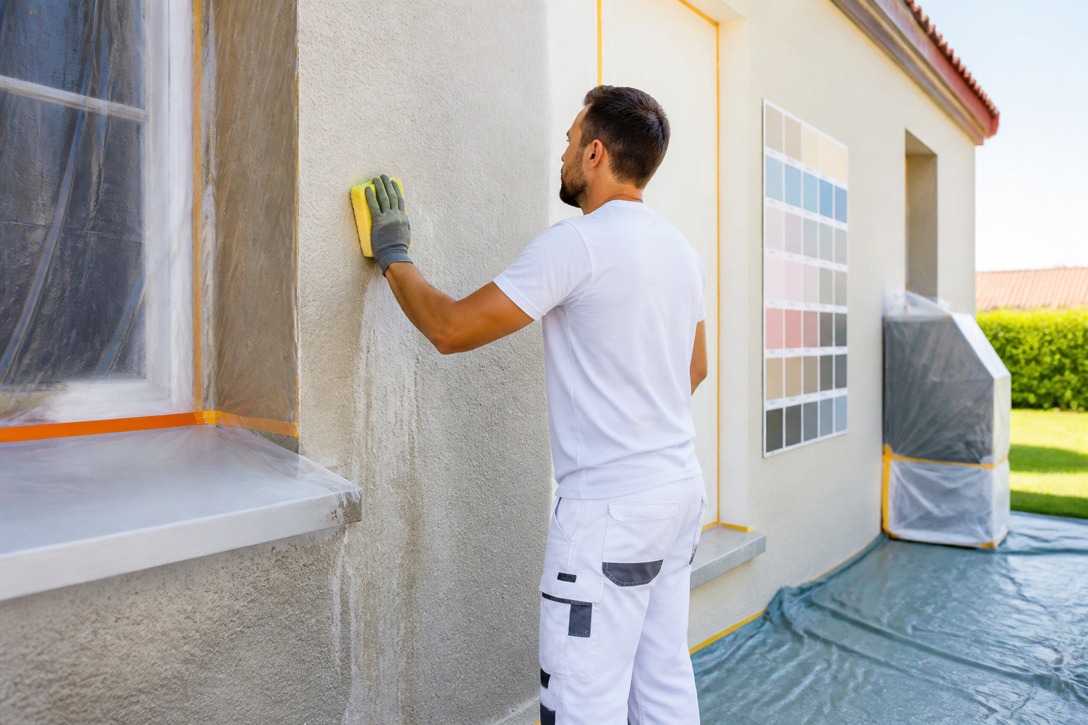 Préparation du support avant peinture façade extérieure en Gironde