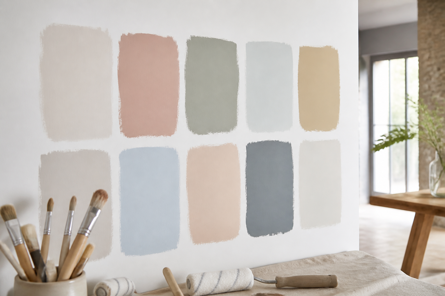 Nuancier de couleurs pour peinture intérieure dans une maison en Gironde