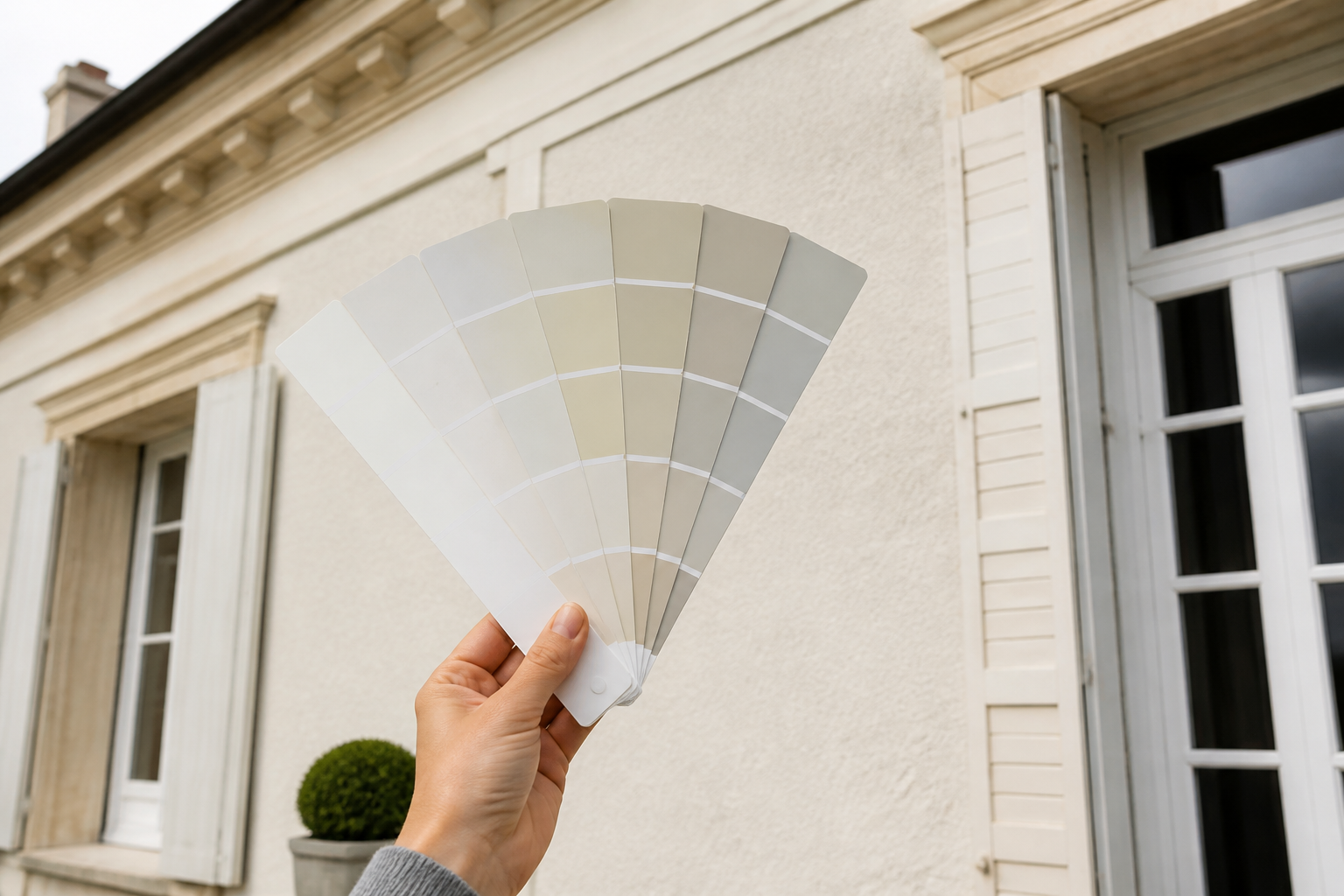 Nuancier de peinture façade extérieure plastifiée en Gironde