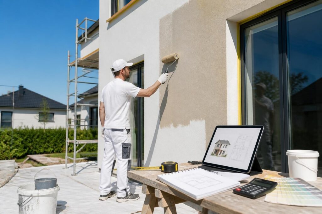 découvrez notre guide complet sur le prix de la peinture façade au mètre carré en 2026 pour estimer précisément votre budget et réussir vos travaux de rénovation.