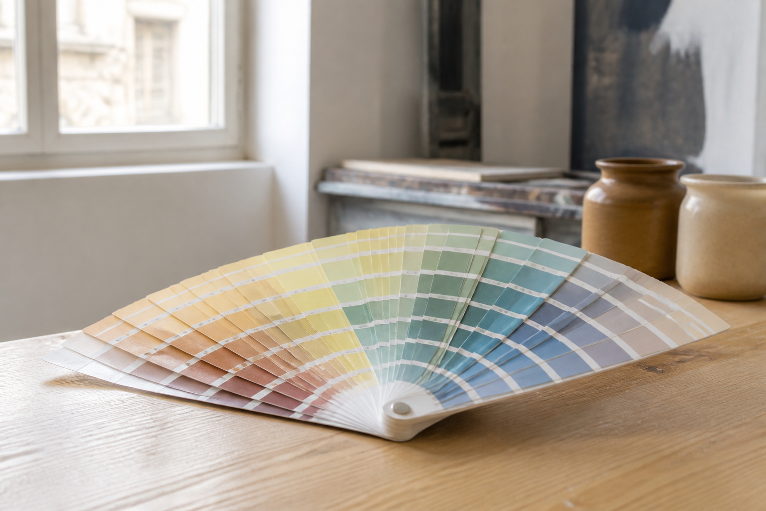 Nuancier de peinture avec choix de couleurs pour rénovation intérieure
