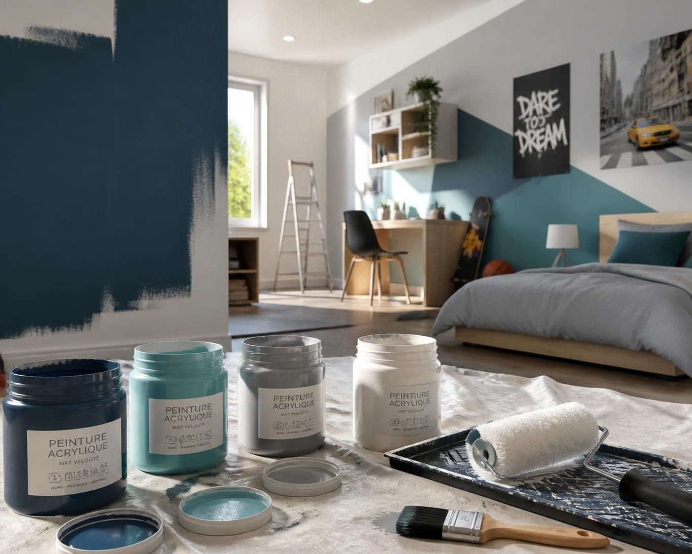 découvrez nos conseils pour choisir la peinture idéale qui transformera la chambre de votre adolescent en un espace à la fois tendance et personnalisé.