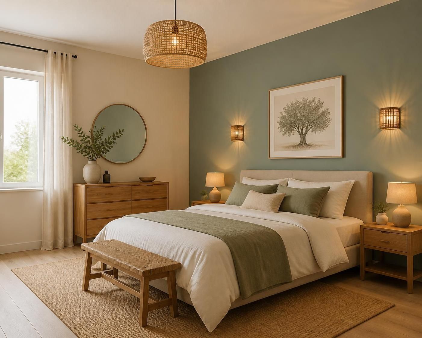 découvrez des idées de peinture pour une chambre adulte qui allient apaisement et élégance, pour créer un espace relaxant et raffiné.