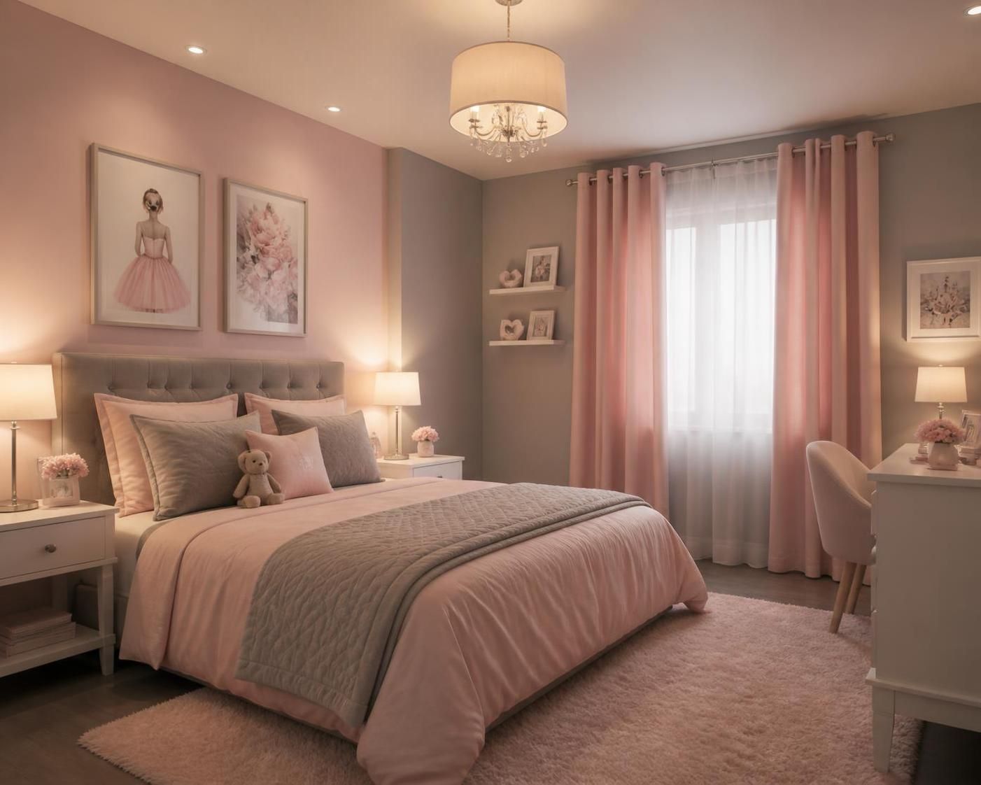 découvrez des idées et conseils pour peindre une chambre fille en rose et gris, créant un décor doux et élégant parfait pour un espace cosy et tendance.
